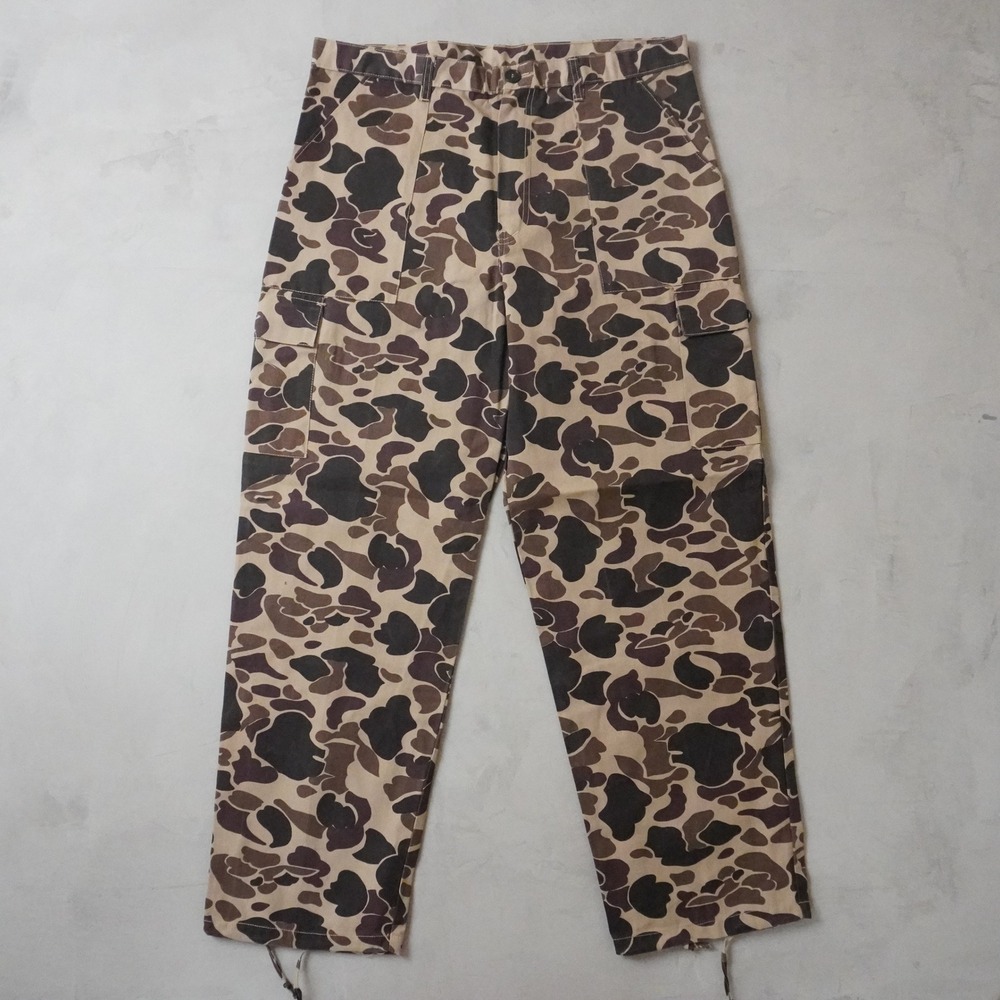 Vintage Duck Bay Camo Cargo Pants 38 Mens Duck Hunter Camouflage Outdoor 90s